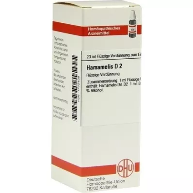 HAMAMELIS D 2 Verdunning, 20 ml HAMAMELIS D 2 Verdunning, 20 ml