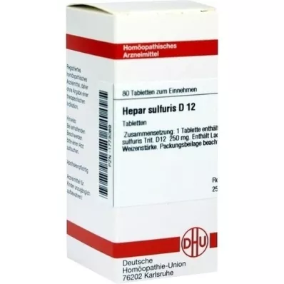 HEPAR SULFURIS D 12 tabletten, 80 st HEPAR SULFURIS D 12 tabletten, 80 st