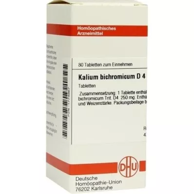 KALIUM BICHROMICUM D 4 tabletten, 80 st KALIUM BICHROMICUM D 4 tabletten, 80 st