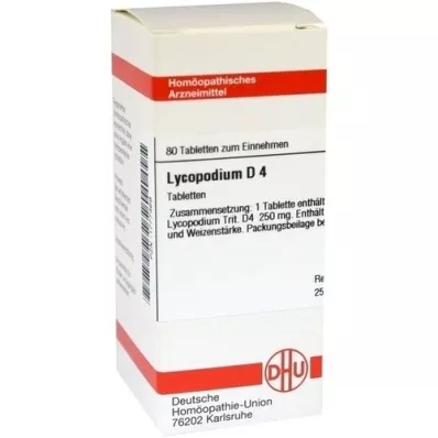 LYCOPODIUM D 4 tabletten, 80 st