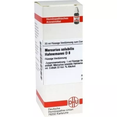 MERCURIUS SOLUBILIS Hahnemanni D 8 Verdunning, 20 ml