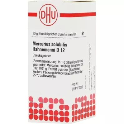 MERCURIUS SOLUBILIS Hahnemanni D 12 bolletjes, 10 g MERCURIUS SOLUBILIS Hahnemanni D 12 bolletjes, 10 g