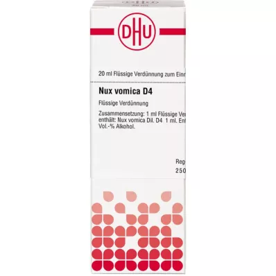NUX VOMICA D 4 verdunning, 20 ml NUX VOMICA D 4 verdunning, 20 ml