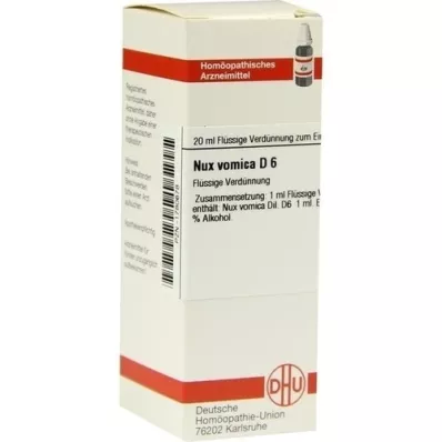 NUX VOMICA D 6 Verdunning, 20 ml NUX VOMICA D 6 Verdunning, 20 ml