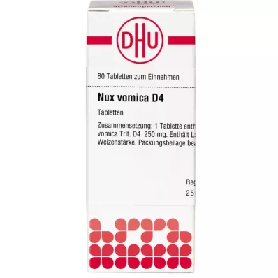 NUX VOMICA D 4 tabletten, 80 st NUX VOMICA D 4 tabletten, 80 st