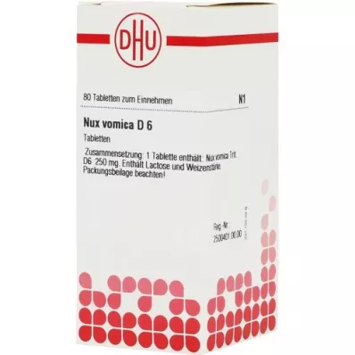NUX VOMICA D 6 tabletten, 80 st NUX VOMICA D 6 tabletten, 80 st