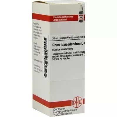 RHUS TOXICODENDRON D 6 Verdunning, 20 ml RHUS TOXICODENDRON D 6 Verdunning, 20 ml