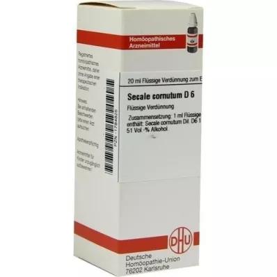 SECALE CORNUTUM D 6 Verdunning, 20 ml SECALE CORNUTUM D 6 Verdunning, 20 ml
