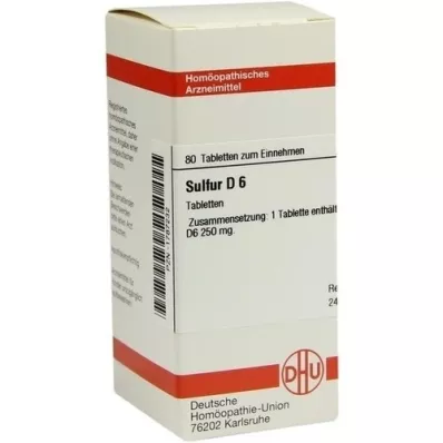 SULFUR D 6 tabletten, 80 st