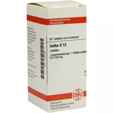 SULFUR D 12 tabletten, 80 st