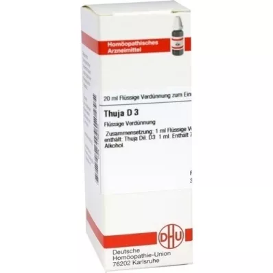 THUJA D 3-verdunning, 20 ml THUJA D 3-verdunning, 20 ml