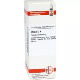 THUJA D 4 verdunning, 20 ml