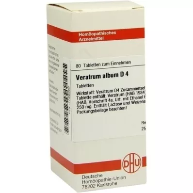 VERATRUM ALBUM D 4 tabletten, 80 st VERATRUM ALBUM D 4 tabletten, 80 st