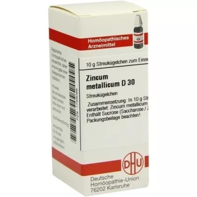ZINCUM METALLICUM D 30 bolletjes, 10 g ZINCUM METALLICUM D 30 bolletjes, 10 g