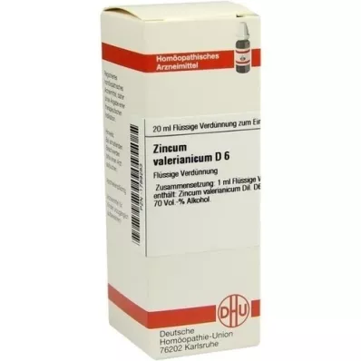 ZINCUM VALERIANICUM D 6 Verdunning, 20 ml ZINCUM VALERIANICUM D 6 Verdunning, 20 ml