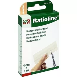 RATIOLINE gevoelig snelwondverband 4 cmx1 m, 1 stuk