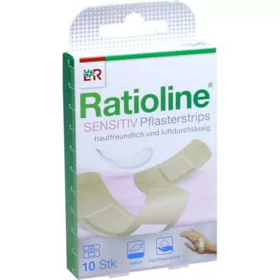 RATIOLINE gevoelige pleisterstrips in 2 maten, 10 stuks RATIOLINE gevoelige pleisterstrips in 2 maten, 10 stuks