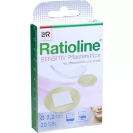 RATIOLINE gevoelige pleisterstrips rond, 20 stuks