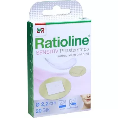 RATIOLINE gevoelige pleisterstrips rond, 20 stuks