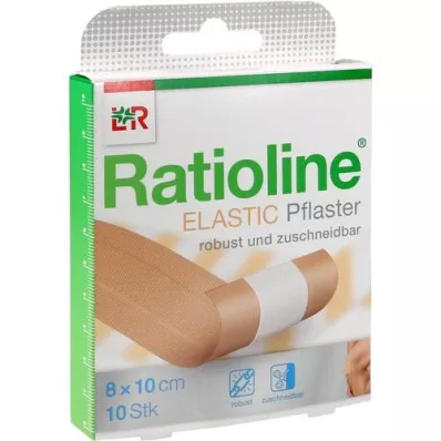 RATIOLINE elastisch snelwondverband 8 cmx1 m, 1 stuk RATIOLINE elastisch snelwondverband 8 cmx1 m, 1 stuk