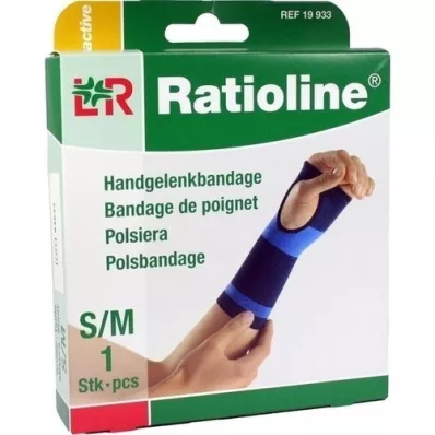 RATIOLINE actieve polsbandage maat S/M, 1 stuk RATIOLINE actieve polsbandage maat S/M, 1 stuk