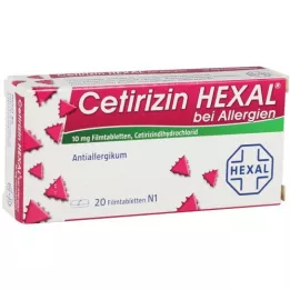 CETIRIZIN HEXAL Filmomhulde tabletten voor allergieën, 20 stuks