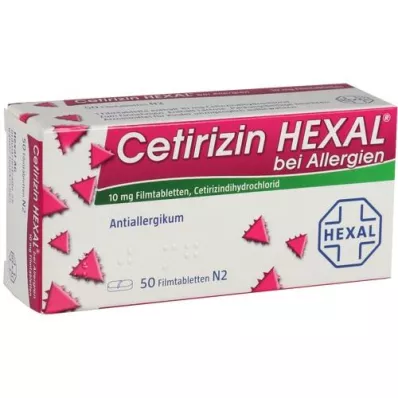 CETIRIZIN HEXAL Filmomhulde tabletten voor allergieën, 50 stuks CETIRIZIN HEXAL Filmomhulde tabletten voor allergieën, 50 stuks