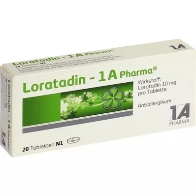 LORATADIN-1A Pharma-tabletten, 20 stuks LORATADIN-1A Pharma-tabletten, 20 stuks