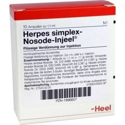 HERPES SIMPLEX Nosode Injeel ampullen, 10 stuks HERPES SIMPLEX Nosode Injeel ampullen, 10 stuks