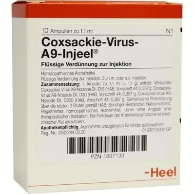 COXSACKIE-Virus A9 Injeel-ampullen, 10 stuks COXSACKIE-Virus A9 Injeel-ampullen, 10 stuks