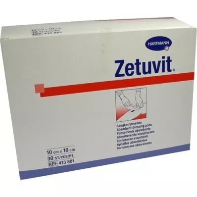 ZETUVIT Zuigkompressen niet-steriel 10x10 cm, 30 st ZETUVIT Zuigkompressen niet-steriel 10x10 cm, 30 st