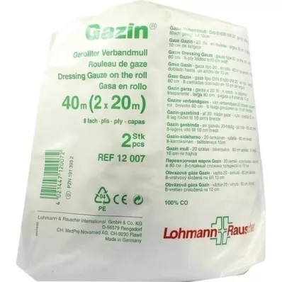 GAZIN Verbandgaas 10 cmx40 m 8-voudig, 1 stuk GAZIN Verbandgaas 10 cmx40 m 8-voudig, 1 stuk