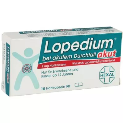LOPEDIUM acuut voor acute diarree harde capsules, 10 stuks