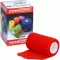 PRESSOTHERM Cohesief verband 8 cmx4 m rood, 1 stuk