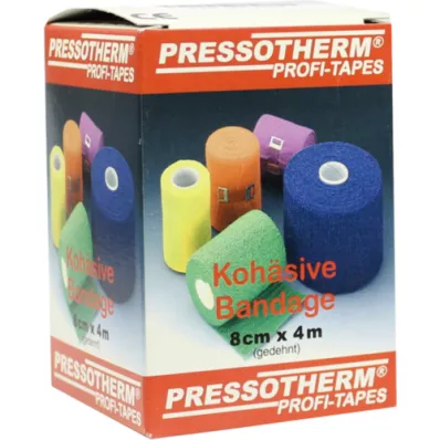 PRESSOTHERM Cohesief verband 8 cmx4 m geel, 1 stuk