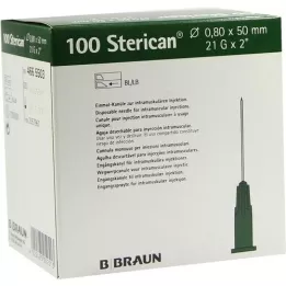 STERICAN Canules 21 Gx2 0,8x50 mm, 100 stuks