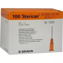 STERICAN Tandenblikje Luer 0,5x25 mm, 100 st
