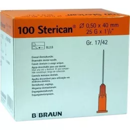 STERICAN Tandenblikje Luer 0,5x40 mm, 100 st