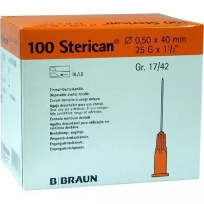 STERICAN Tandenblikje Luer 0,5x40 mm, 100 st