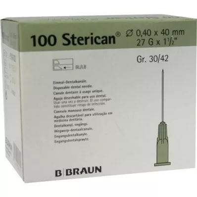 STERICAN Tandenblikje Luer 0,4x40 mm, 100 st