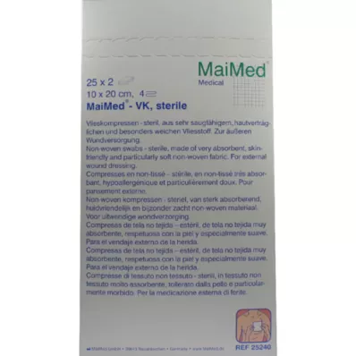 VLIESKOMPRESSEN 10x20 cm steriel, 25X2 st VLIESKOMPRESSEN 10x20 cm steriel, 25X2 st