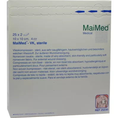 VLIESKOMPRESSEN 10x10 cm steriel, 25X2 st