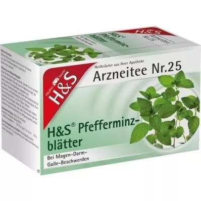 H&S Pepermunttheefilterzakjes, 20X1,5 g H&S Pepermunttheefilterzakjes, 20X1,5 g