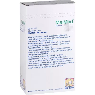 VLIESKOMPRESSEN 10x20 cm steriel 6-voudig, 25X2 st