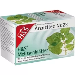 H&amp;S Filterzak met citroenmelisseblaadjes, 20X1,5 g