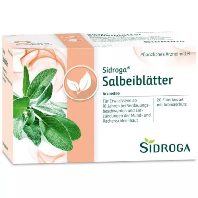 SIDROGA Theefilterzakjes van salieblaadjes, 20X1,5 g SIDROGA Theefilterzakjes van salieblaadjes, 20X1,5 g