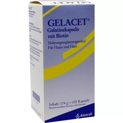 GELACET Gelatinecapsules met biotine, 320 stuks GELACET Gelatinecapsules met biotine, 320 stuks