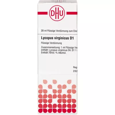 LYCOPUS VIRGINICUS D 1 verdunning, 20 ml