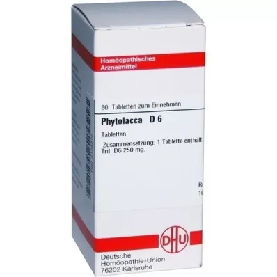 PHYTOLACCA D 6 tabletten, 80 st