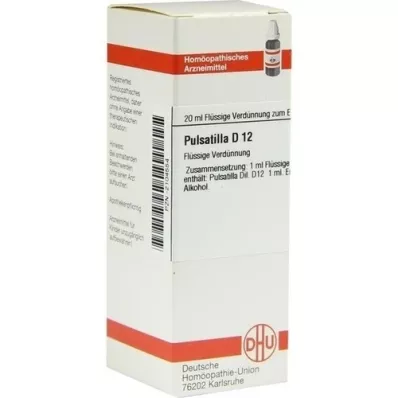 PULSATILLA D 12 Verdunning, 20 ml PULSATILLA D 12 Verdunning, 20 ml